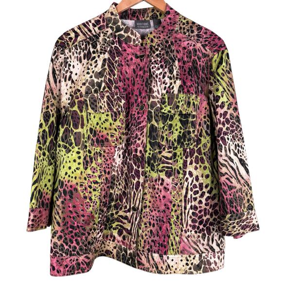 Chico's Blouse Women's Size XL Multicolor Leopard Print Lightweight Flowy Top - Picture 1 of 10